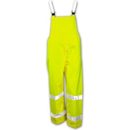 TINGLEY RUBBER Tingley® O23122-Vision„¢ Snap Fly Front Overall, Fluorescent Lime, 4XL O23122.4X